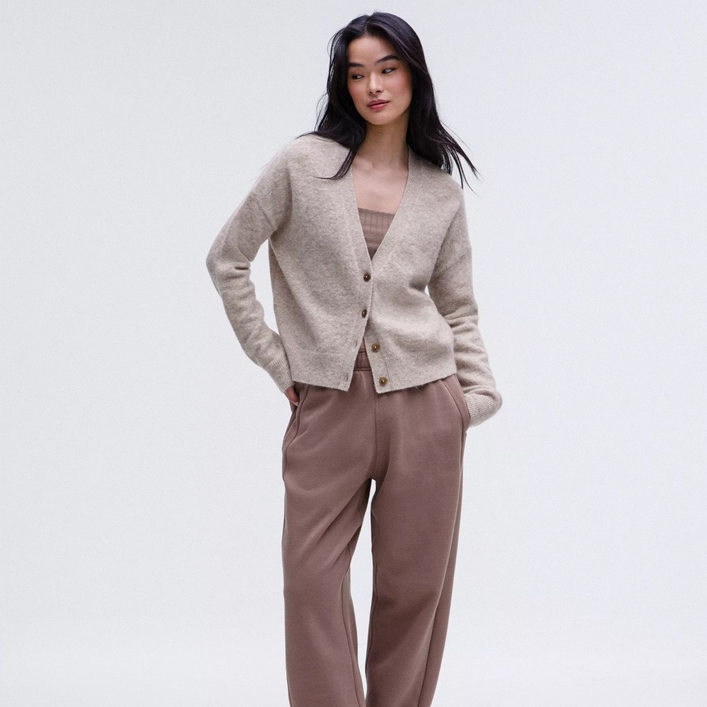 LULULEMON ALPACA WOOL-BLEND CARDIGAN SWEATER